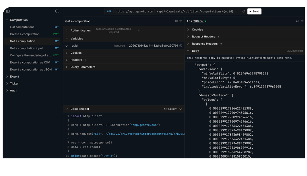 genOTC API